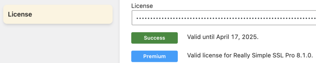Really Simple SSL Pro - Activate License Key