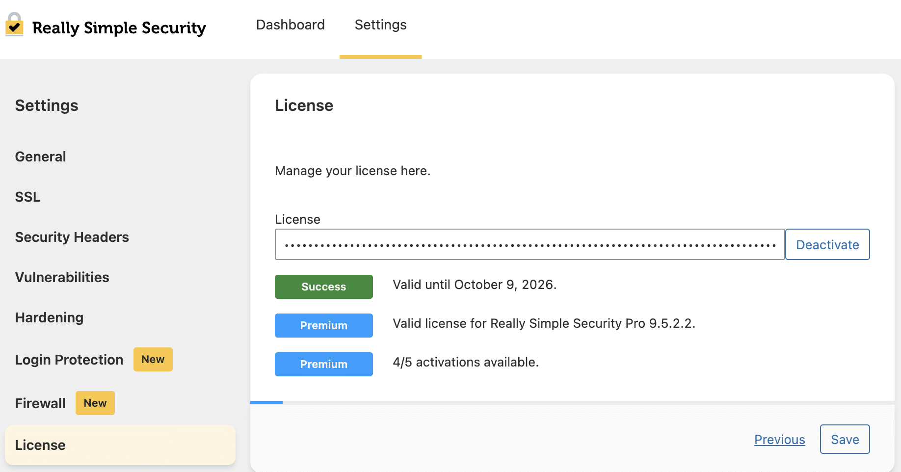 Really Simple Security Pro - Activating the License Key