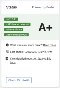 SSL health scan