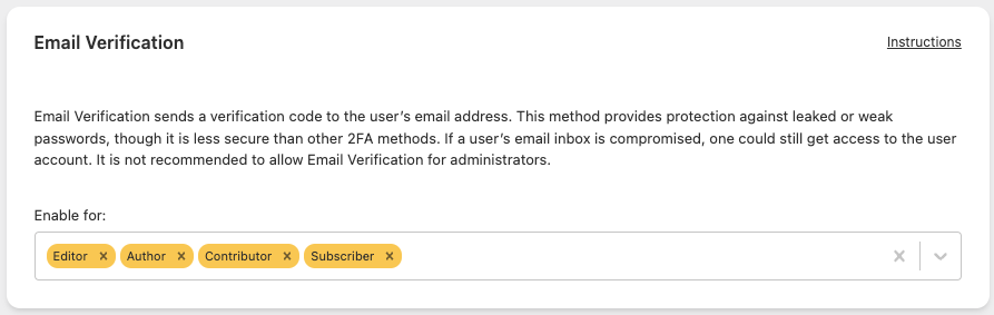 Really Simple SSL - 2FA, E-mail verification method