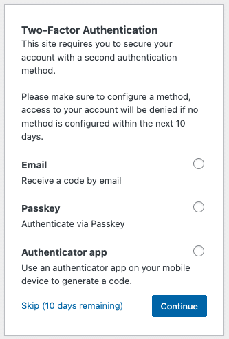Really Simple Security - 2FA/Login Authentication (TOTP + E-mail + Passkeys): configuration steps for site users