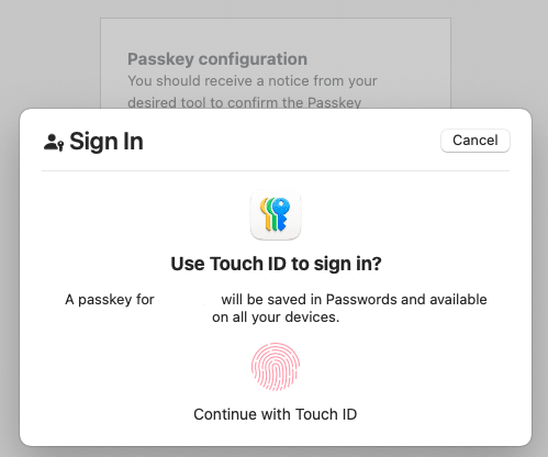Really Simple Security - Configuring Passkey on MacOS