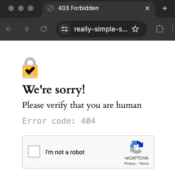 Really Simple SSL - ReCaptcha on IP Lockout (404 Blocking Firewall Rule)