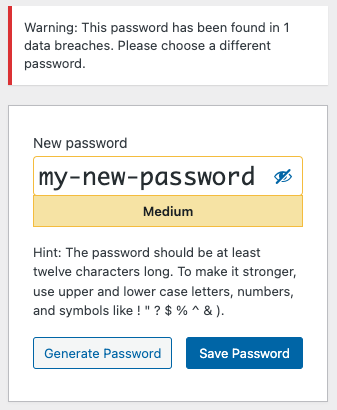 Really Simple Security - Password Security, HaveIBeenPwned, Breached Password Detected