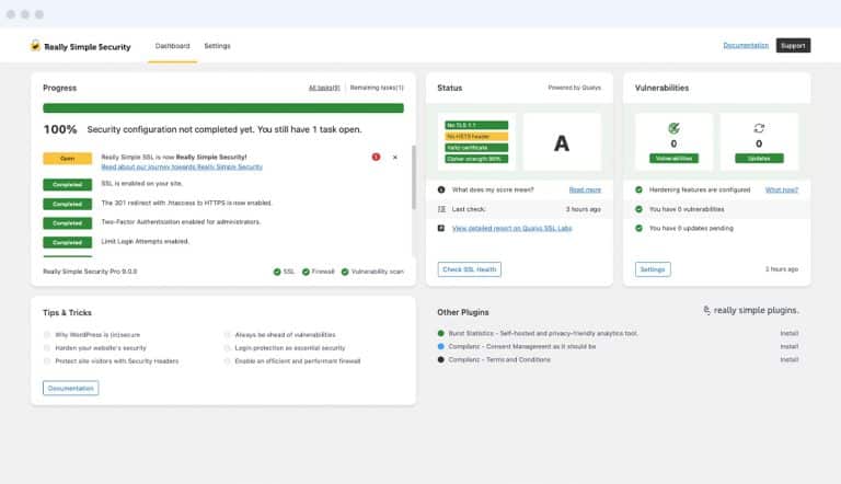 Really Simple Security: Simple and Performant WordPress Security